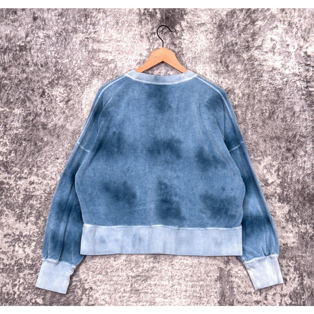 Faherty Sweatshirt Large Womens High Tide Tie Dye Pima Cotton Reversible - Picture 3 of 10